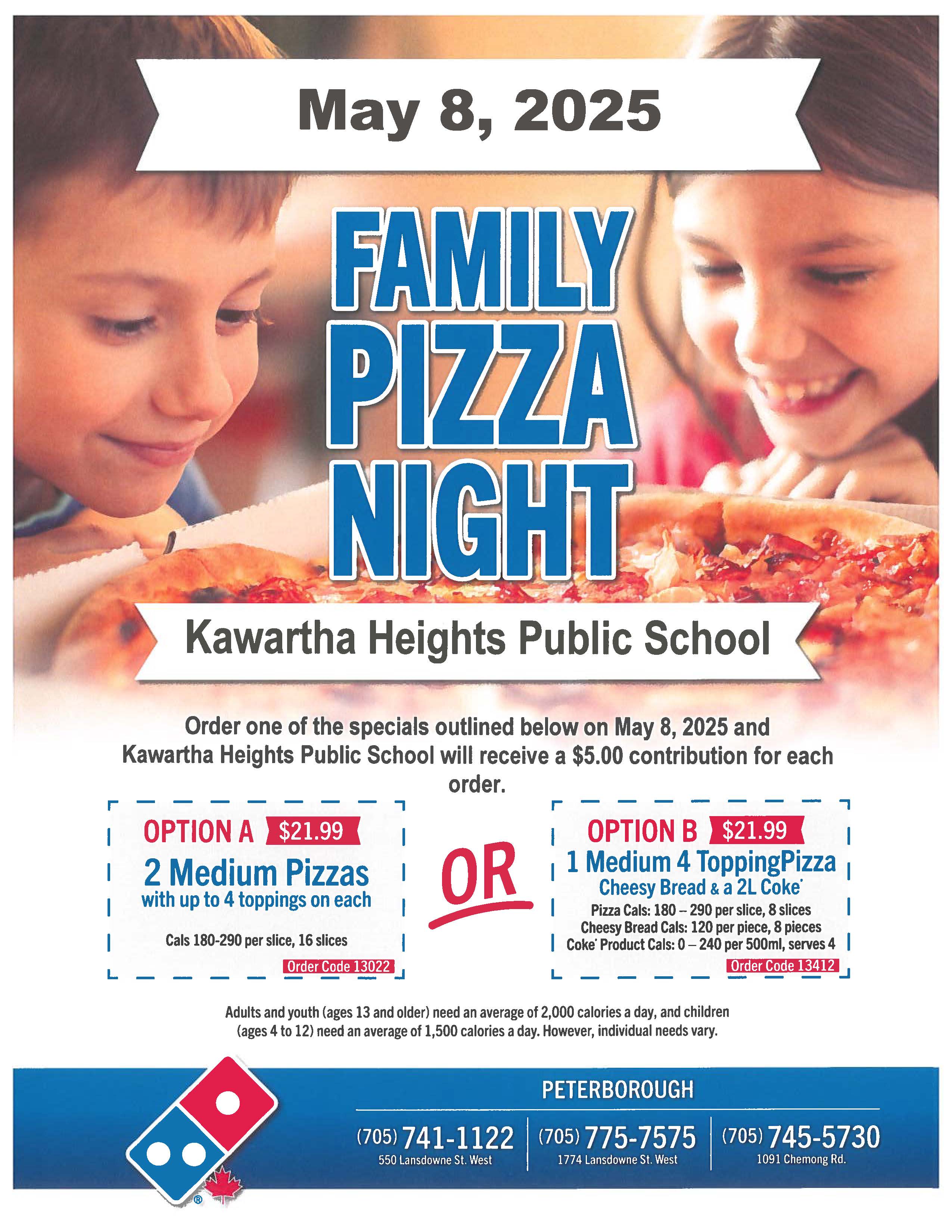 Dominos Family Pizza Night May 8, 2025